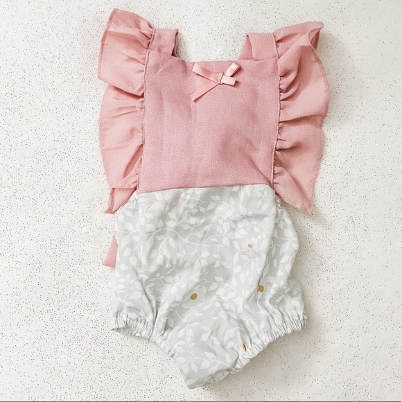 Other - Baby Girls Rory Pink & Flowered Romper